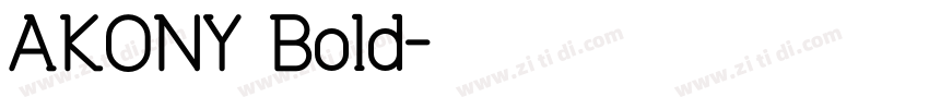 AKONY Bold字体转换